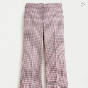 NWT J Crew kick out crop pants in red and navy plaid